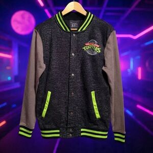 Nickelodeon Teenage Mutant Ninja Turtles Varsity Bomber Jacket EUC 2015 Size S